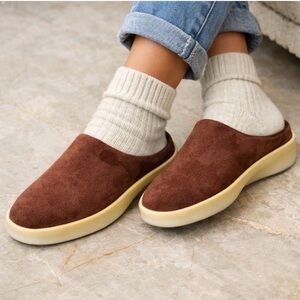 Wolf & Shepherd Cruise Suede Mule Slip-On Brown Minimalist Women’s 39